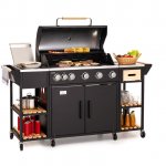 Klarstein Jersey Outdoor Kitchen s plynovým grilom a drezom, 20,7 kW, 5+1 horáky, prenosná