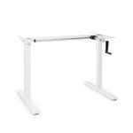 OneConcept Multidesk, výškovo nastaviteľný písací stôl, manuálny, 73-123 cm, biely