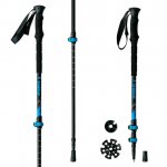 Skialpové a trekingové palice HIGH COLORADO Trekker Blue 105-140 cm Čierno-modrá Nastaviteľné