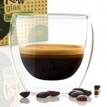 Bambuswald Pohár na kávu, 100 ml, termopohár, ručná výroba, borosilikátové sklo