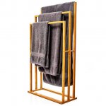 Blum Vešiak uteráky, 3 tyčky uteráky, 55 x 100 x 24 cm, schodíkový dizajn, bambus