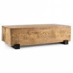 Blumfeldt Blockhouse Lounge, hranolový stôl, záhradný stôl, Timber-Table, 120 x 30 x 60 cm