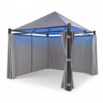 Blumfeldt Pantheon Illumina, bočné steny altánku, 4 kusy, 180 g/m² polyester, sivé