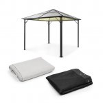Blumfeldt Pantheon Solid Sky Ambient Solar, pavilón, sieťky proti komárom, 3 × 3 m, solárne osvetlenie