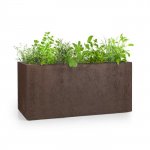 Blumfeldt Solid Grow Rust, kvetináč, 80 x 38 x 38 cm, fibreclay, hrdzavá farba