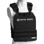 Capital Sports Battlevest 2.0, záťažová vesta, 2 x 2 závažia 2,6 & 4,0 kg, čierna