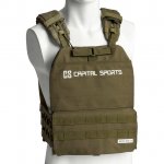 Capital Sports Battlevest 2.0, záťažová vesta, 2 x 2 závažia 2,6 & 4,0 kg, olivovozelená