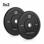 Capital Sports Elongate Set Bumper Plate, činkové kotúče, guma, 10 x 5 kg