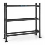 Capital Sports Traytor B Storage Rack, regál na závažia, 3 poschodia, oceľ, čierna