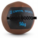 Capital_sports Wallba 14, 14kg, hnedá, Wall Ball (medicinbal) z umelej kože