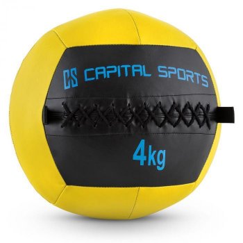 Capital Sports Wallba 4, žltý, 4 kg, wall ball, syntetická koža