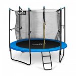 Klarfit Rocketboy 250, 250 cm trampolína, vnútorná bezpečnostná sieť, široký rebrík, modrá