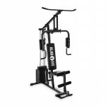 KLARFIT Strongbase, čierny, multifunkčný posilňovací stroj, posilňovacia stanica, 100 libier/45 kg, oceľ