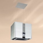 Klarstein Futurelight Smart, Ostrovčekový digestor, Recirkulácia, 420m³/h, LED, nerezová oceľ