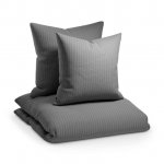 Sleepwise Soft Wonder-Edition, posteľná bielizeň, šedá/biela pruhovaná, 155 × 200 cm, 80 x 80 cm