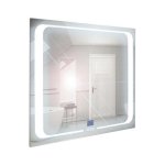 A-Interiéry - Zrkadlo závesné s pieskovaným motívom a LED osvetlením Nika LED 4/60 nika ľad 4-60