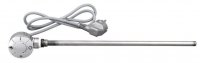 AQUALINE - Elektrická topná tyč s termostatom, rovný kabel, 500 W, Chróm LT67445