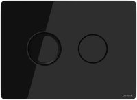CERSANIT - Ovládacie tlačidlo PNEUMATIC ACCENTO CIRCLE, čierne sklo S97-053