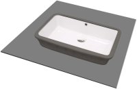 DEANTE - Temisto biele Keramické umývadlo, spodná montáž CDT_6U5U