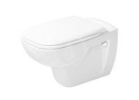 DURAVIT - D-Code Závesné WC, Rimless, sedadlo SoftClose, alpská biela 45700900A1