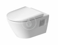 DURAVIT - D-Neo Závesné WC s doskou SoftClose, Rimless, biela 45780900A1