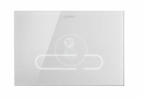 DURAVIT - DuraSystem Elektronické ovládacie tlačidlo A2 na splachovanie WC, biele sklo WD5003012000