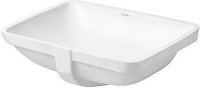 DURAVIT - Starck 3 Bezotvorové umývadlo s prepadom, 490 mm x 365 mm, biele – umývadlo, s WonderGliss 03054900001