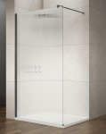 GELCO - VARIO BLACK jednodielna sprchová zástena na inštaláciu k stene, sklo nordic, 1200 mm GX1512-06