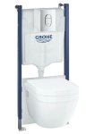 GROHE - Solido Súprava na závesné WC + klozet a doska softclose, rimless, tlačidlo Arena Cosmopolitan, chróm 39700000