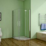 H K - Produkty značky Hezká koupelna - Štvrťkruhový sprchovací kút MELODY S4 90 cm s dvojkrídlovými dverami vrátane sprchovej vaničky z liateho mramoru SE-MELODYS490 / THOR-90Q