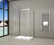 H K - Produkty značky Hezká koupelna - Triestenný sprchovací kút HARMONY U3 90x100x90cm L/P varianta vrátane sprchovej vaničky z liateho mramoru SE-HARMONYU310090/SE- ROCKY-10090