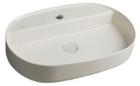 ISVEA - INFINITY OVAL keramické umývadlo na dosku, 60x40 cm, Ivory 10NF65060-2K