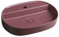 ISVEA - INFINITY OVAL keramické umývadlo na dosku, 60x40 cm, matná Maroon Red 10NF65060-2R