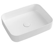 ISVEA - INFINITY RECTANGLE keramické umývadlo na dosku, 50x36 cm, biela 10NF65050