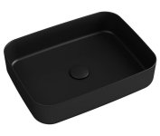 ISVEA - INFINITY RECTANGLE keramické umývadlo na dosku, 50x36 cm, čierna 10NF65050-2N