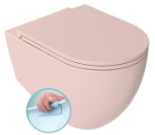 ISVEA - INFINITY závesná WC misa, Rimless, 36,5x53cm, matná ružová Salmon 10NF02001-2S