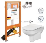 JOMOTech modul pre závesné WC bez sedátka + WC CERSANIT CITY NEW CLEANON + WC SEDENIE SLIM 174-91100700-00 CI2