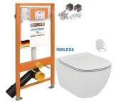 JOMOTech modul pre závesné WC bez sedátka + WC Ideal Standard Tesi se sedlem RIMLESS 174-91100700-00 TE2