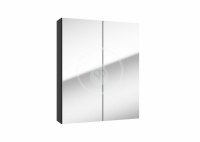 Kielle - Vega Zrcadlová skříňka, 60x73x15 cm, matná černá 50118604
