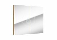 Kielle - Vega Zrcadlová skříňka, 80x73x15 cm, zlatý dub 50118801