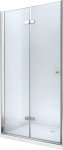 MEXEN - Lima sprchové dvere zalamovacie 90 cm, transparent, chróm sa stenovým profilom 856-090-000-01-00