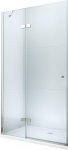 MEXEN - Roma Sprchové dvere Swing 115 cm, transparent, chróm sa stenovým profilom 854-115-000-01-00