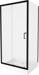 MEXEN/S - Apia Sprchovací kút 120x80 cm, transparent, čierna + vanička Rio 840-120-080-70-00-4510