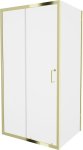 MEXEN/S - Apia sprchovací kút obdĺžnik 100x80, transparent, zlatá 840-100-080-50-00