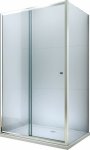 MEXEN/S - Apia sprchovací kút posuvný 110x80, sklo transparent, chrom + vanička 840-110-080-01-00-4010