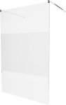 MEXEN/S - KIOTO samostatne stojaca sprchová zástena 110 x 200 cm, transparent/matné sklo 8 mm, chróm 800-110-002-01-35