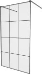 MEXEN/S - KIOTO samostatne stojaca sprchová zástena 120 x 200 cm, transparent/čierna vzor 8 mm, čierna 800-120-002-70-77