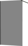 MEXEN/S - KIOTO Sprchová zástena WALK-IN 100x200 cm 8 mm, čierna, dymové sklo 800-100-101-70-40