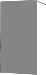 MEXEN/S - KIOTO Sprchová zástena WALK-IN 110x200 cm 8 mm, ružové zlato, dymové sklo 800-110-101-60-40