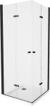 MEXEN/S - Lima Duo sprchovací kút 80 x 80 cm, transparent, čierna + vanička so sifónom 856-080-080-70-02-4010B